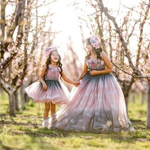 Sister dresses by Anna Triant size 5/6 and 8 dazzling ombré